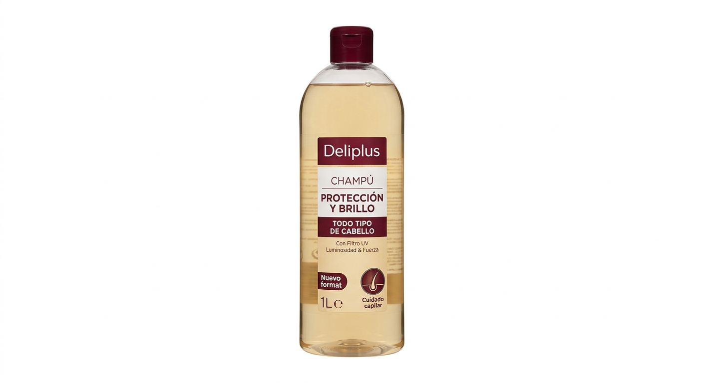 Champú protección y brillo Deliplus todo tipo de cabello, 1L